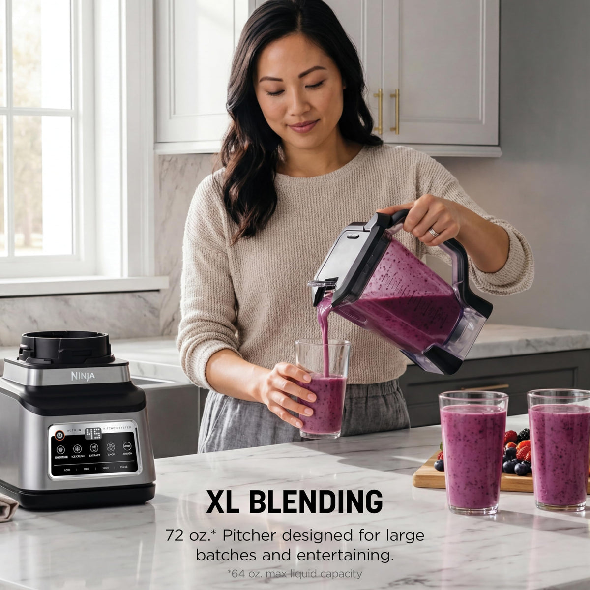 Ninja BN801 64 oz processor bowl for precise chopping and purees.