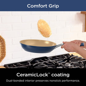 Ninja ceramic-lock coating close-up demonstrates durable nonstick performance.
