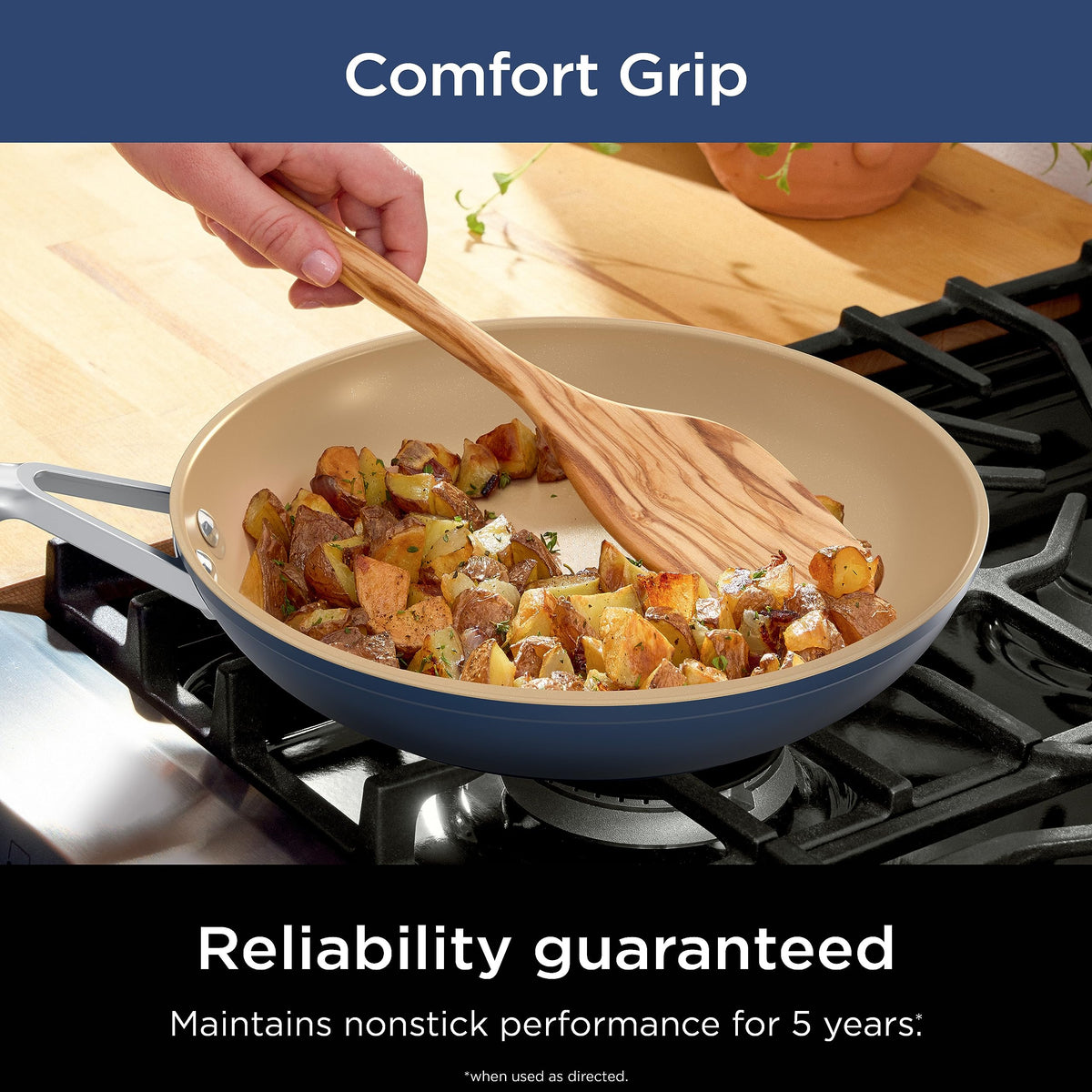 Ninja induction-compatible cookware for versatile stovetop performance.