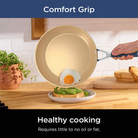 Ninja set offers a variety of pots and pans for recipes.
