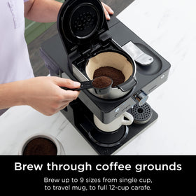 Ninja CFN601 espresso shot crema showcasing Barista Plus tech
