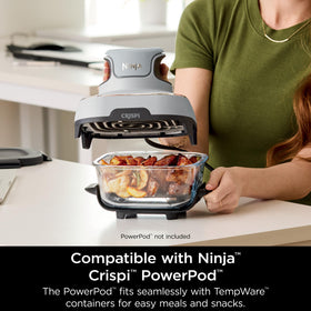 Ninja CleanCrisp 6-Cup glass container ideal for marinating and meal prep