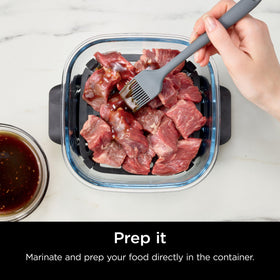 Ninja CleanCrisp 6-Cup glass container microwave-ready for reheating convenience