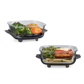 Ninja CleanCrisp 6-Cup glass container set for organized weekly meal prep