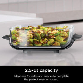 Ninja CleanCrisp lid with tight seal keeps leftovers fresh.
