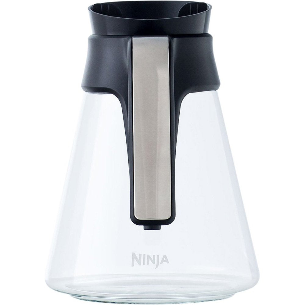 Ninja Coffee Bar glass carafe with ergonomic handle enables controlled pouring.
