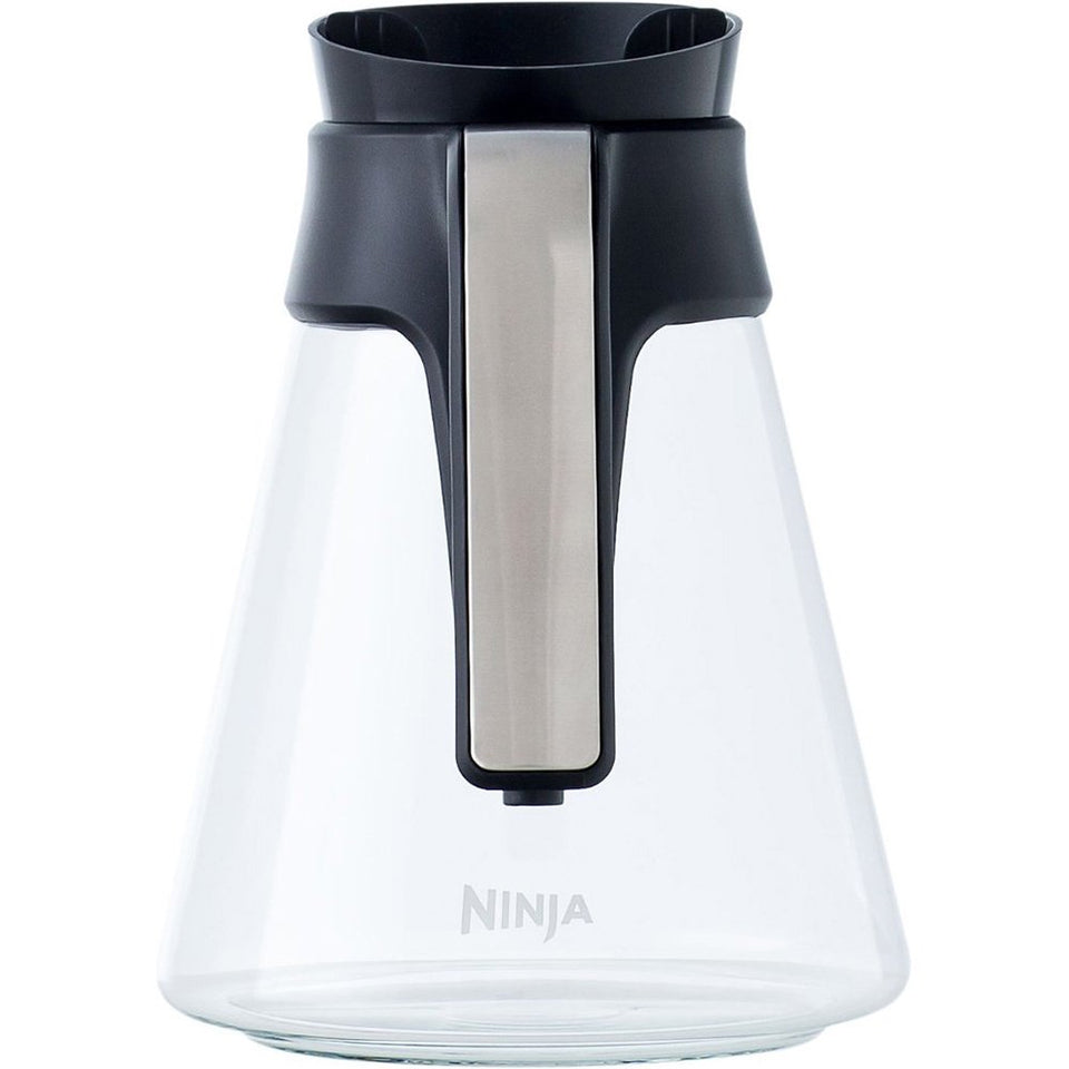 Ninja Coffee Bar glass carafe with ergonomic handle enables controlled pouring.