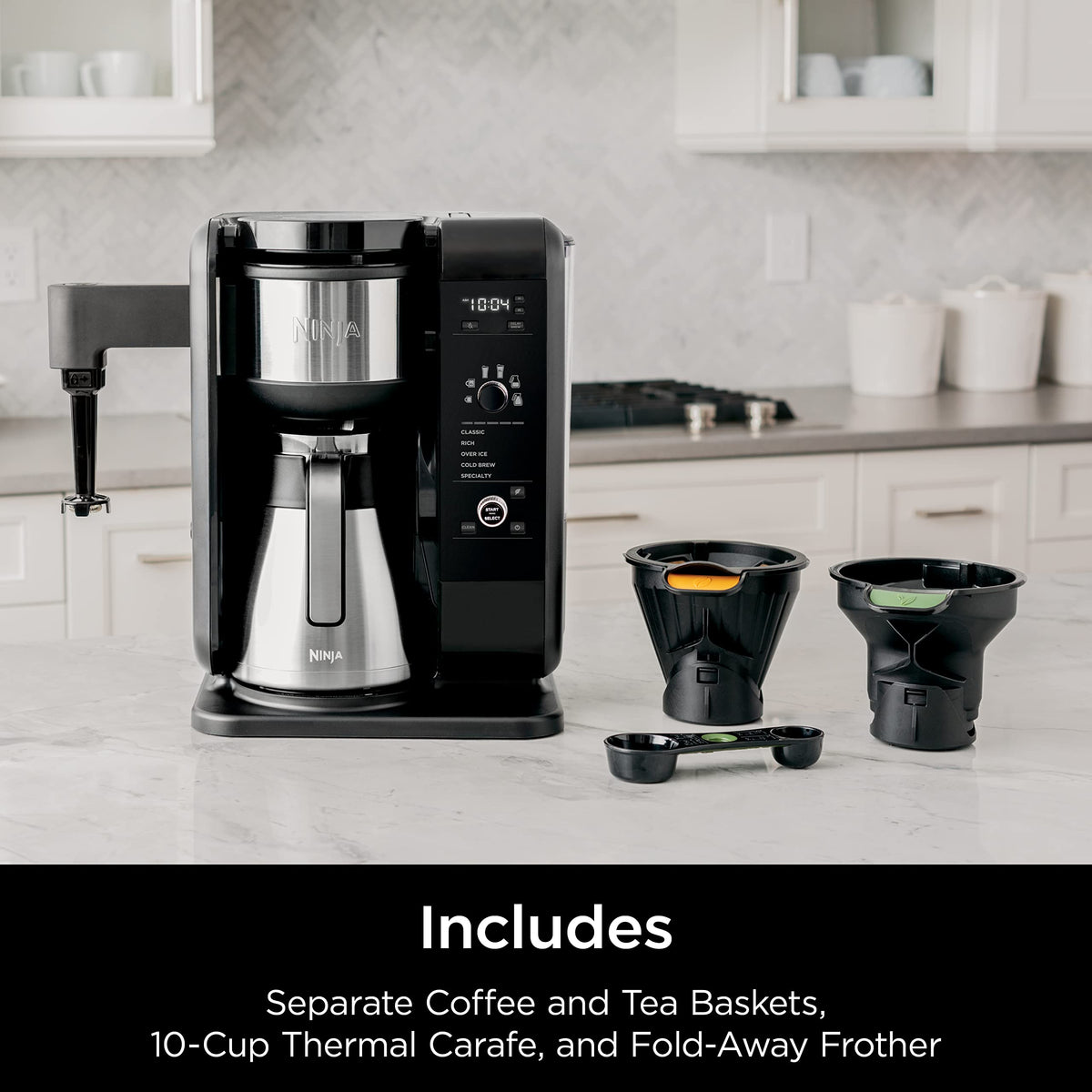 Ninja CP307 dishwasher-safe parts simplify cleanup after busy mornings.