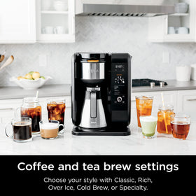 Ninja CP307 fold-away frother delivering silky milk foam for café-style drinks at home.