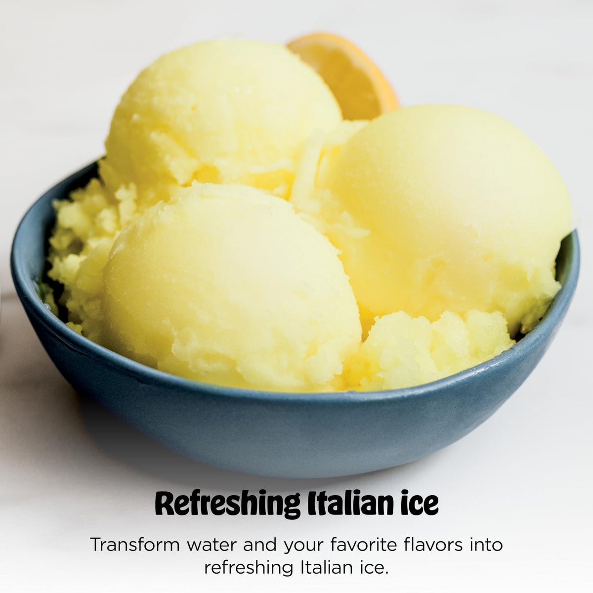 Ninja CREAMi Deluxe Italian Ice program for refreshing frozen treats.