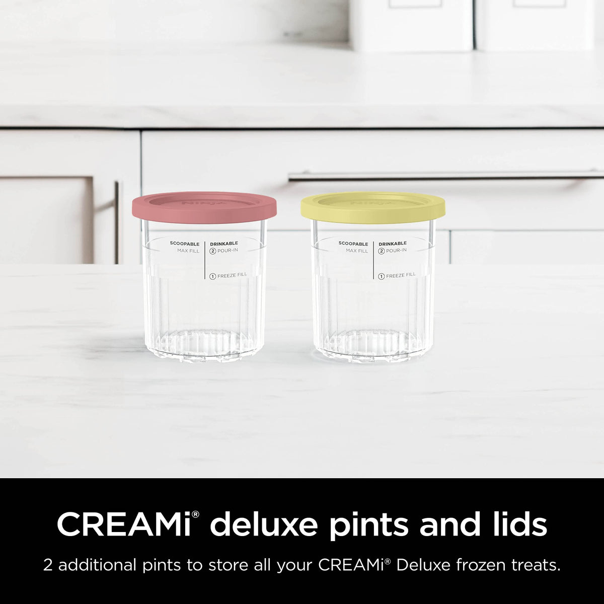 Two Ninja pints provide extra capacity for back-to-back creations.
