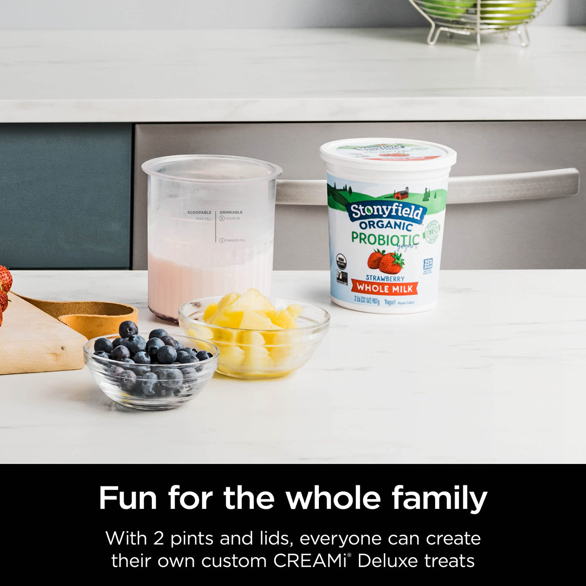 Ninja pint is dishwasher-safe for simple cleanup after recipes.