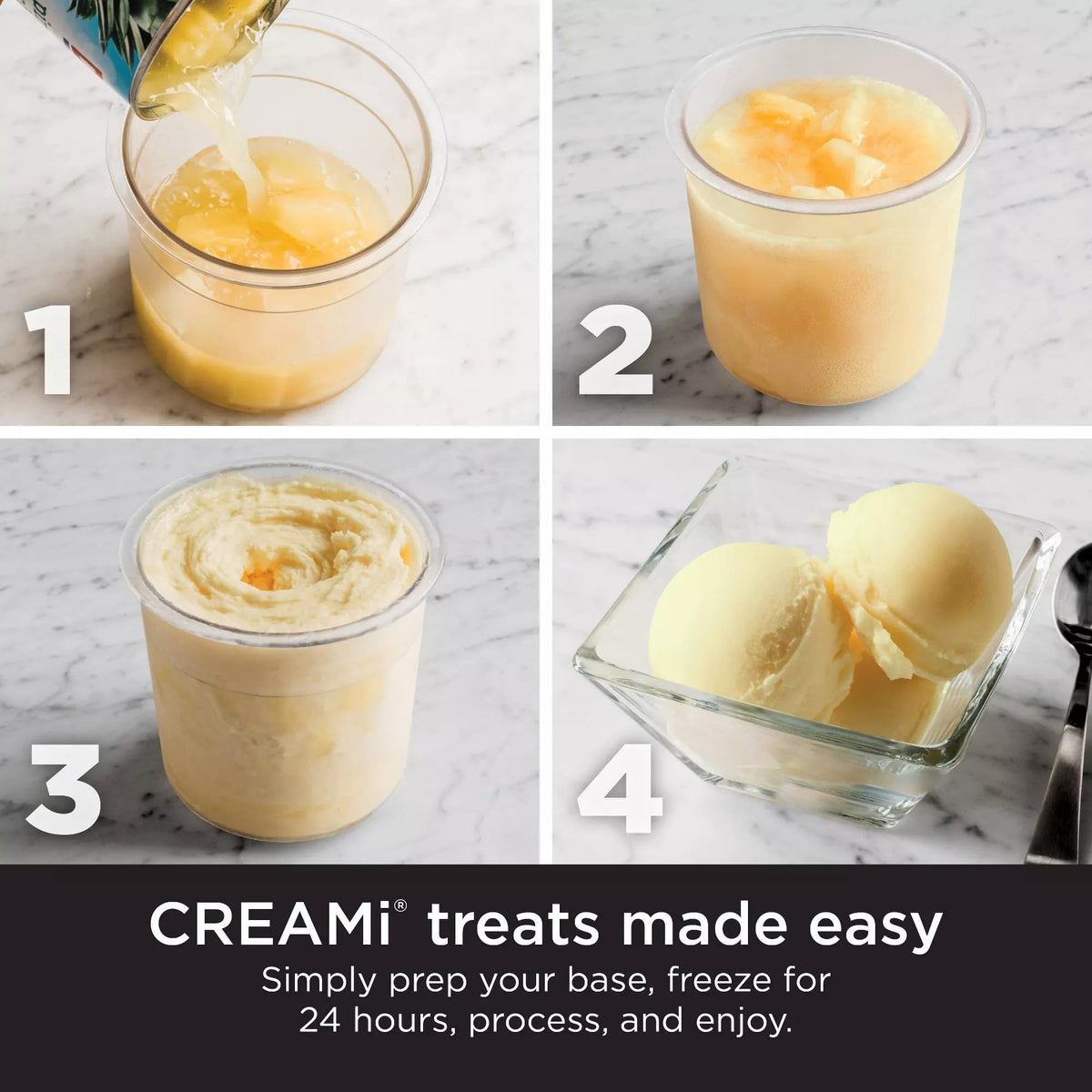 Ninja CREAMi NC301 re-spin function for creamier texture