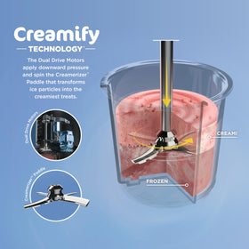 Ninja CREAMi 16 oz pint with storage lid, ideal for compact storage.