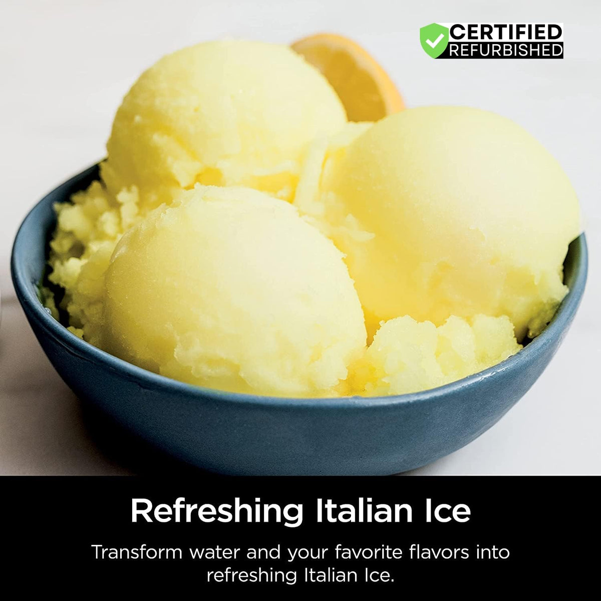 Ninja CREAMi Deluxe Creamify technology for smooth frozen desserts.