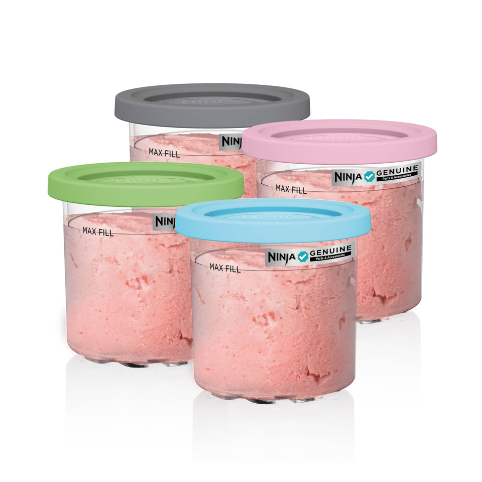 Ninja CREAMi Original pint with Aqua lid for quick frozen treat storage.