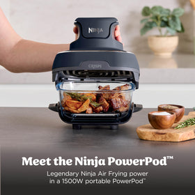 Ninja Crispi 4-qt container ready for family-size meals and batch cooking.