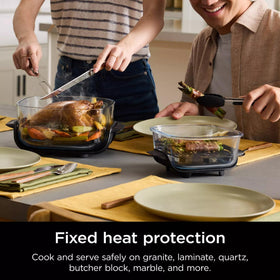 Ninja Crispi 4-quart glass container ready for family-sized meals.