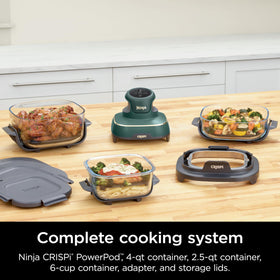 Ninja Crispi 6-cup glass container ready for personal meals.
