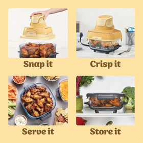 Ninja Crispi borosilicate glass resists thermal shock from freezer to crisp.