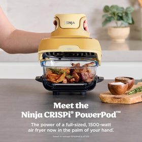 Ninja Crispi crisper plates ensure even browning.