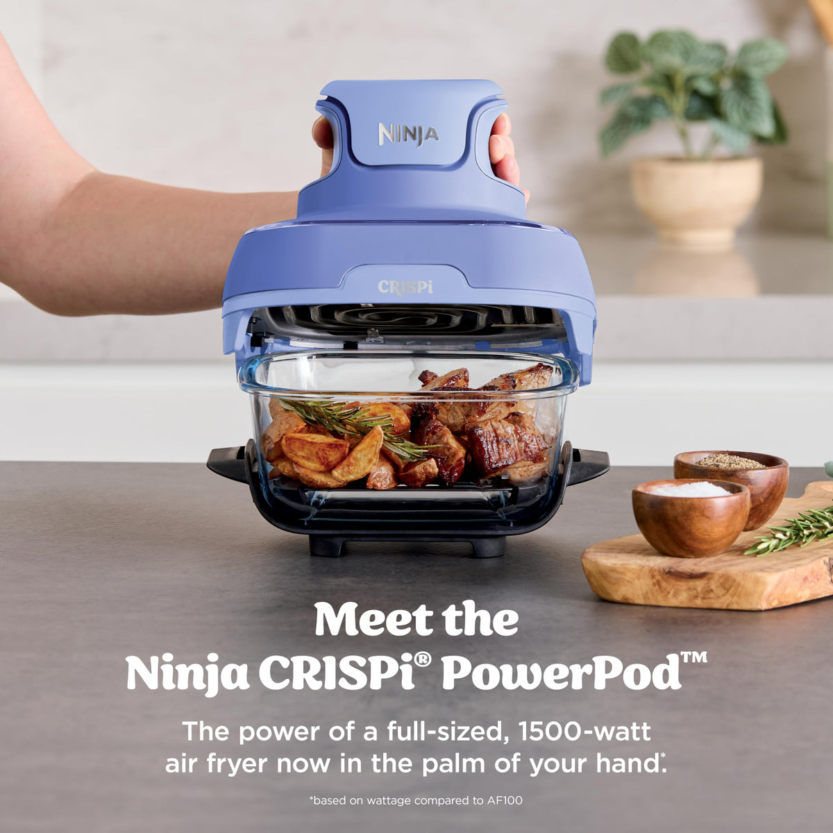 Ninja Crispi crisper plates for even browning.