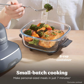 Ninja Crispi dishwasher-safe components ready for easy cleaning after cooking.
