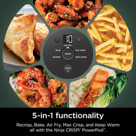 Ninja Crispi keeps foods warm with Keep Warm setting.