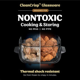 Ninja Crispi leak-proof lids prevent spills during transport.