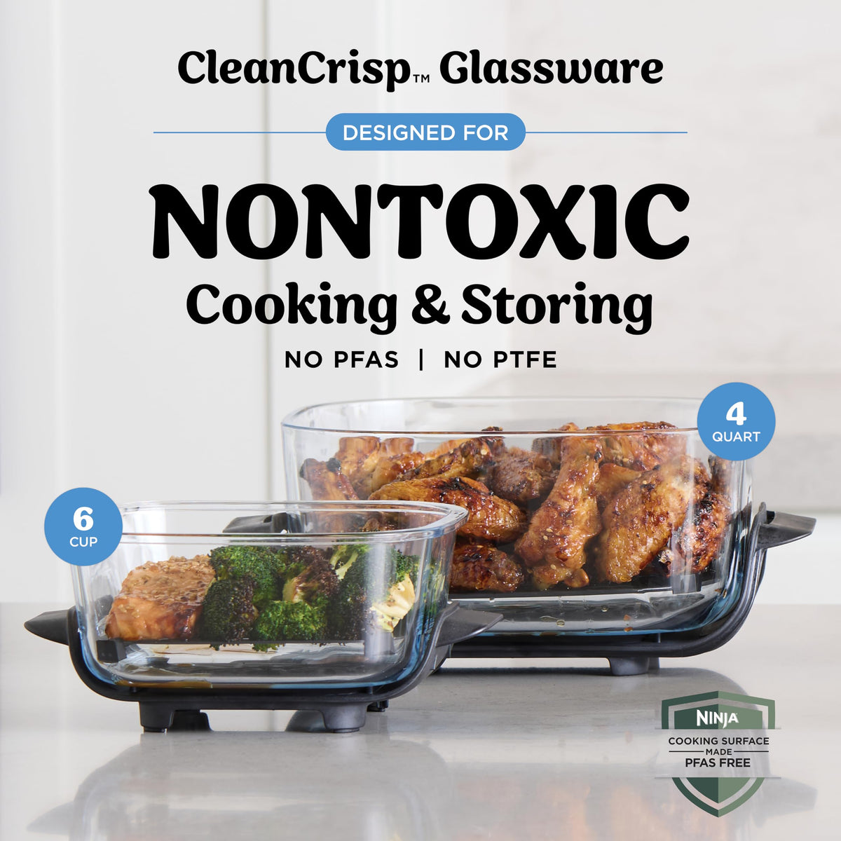 Ninja Crispi lids securely seal meals during transport