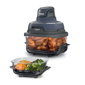 Ninja Crispi powerpod and glass containers assembled for all-in-one cooking flexibility.