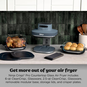 Ninja Crispi Pro 2.5qt glassware ideal for small meals.