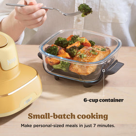 Ninja Crispi storage nest keeps accessories neatly organized.