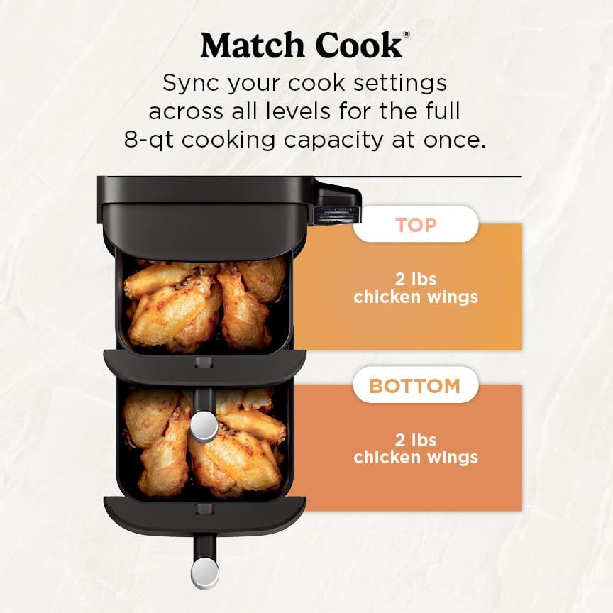 Ninja DoubleStack 6-in-1 functions including air fry and bake