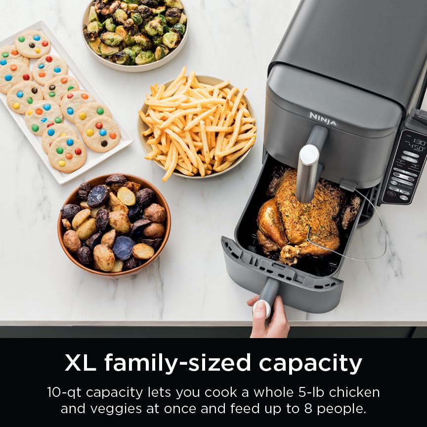 Ninja DoubleStack is space-saving and fits under standard cabinets.
