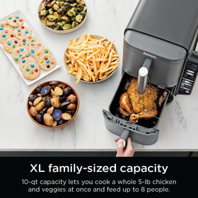 Ninja DoubleStack is space-saving and fits under standard cabinets.