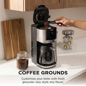 Ninja DualBrew four brew styles image emphasizing Classic, Rich, Over Ice, Cold Brew