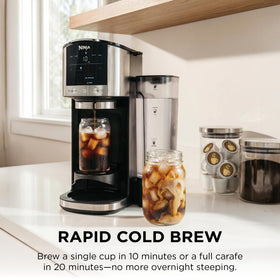 Ninja DualBrew 60oz reservoir highlights easy refilling during busy mornings