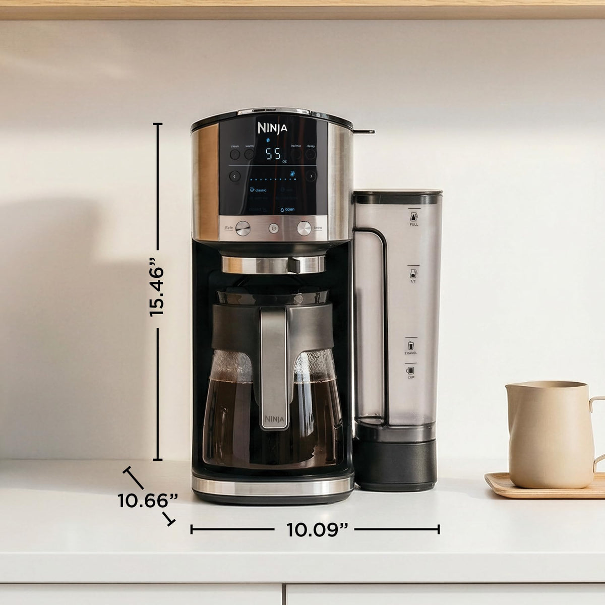 Ninja DualBrew adjustable warming plate keeps drinks hot for hours