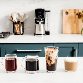 Ninja DualBrew Pro 12-cup thermal carafe keeps coffee hot longer.