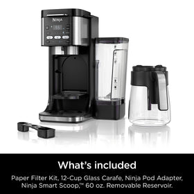 Ninja DualBrew Pro coffee pour showing easy serving and control