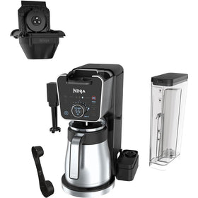 Ninja DualBrew Pro grounds-and-pods system highlights versatile brewing options.
