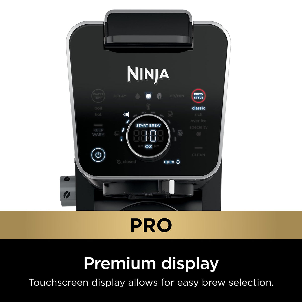 Ninja DualBrew Pro fold-away frother for silky cappuccinos and lattes