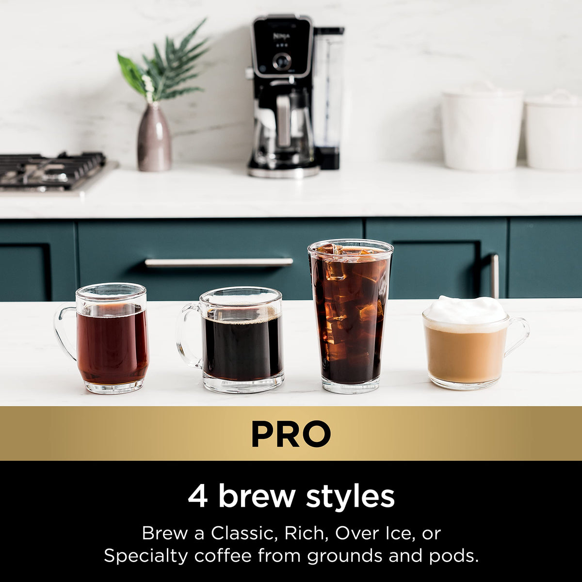 Ninja DualBrew Pro pod brewing close-up highlights quick single-serve coffee