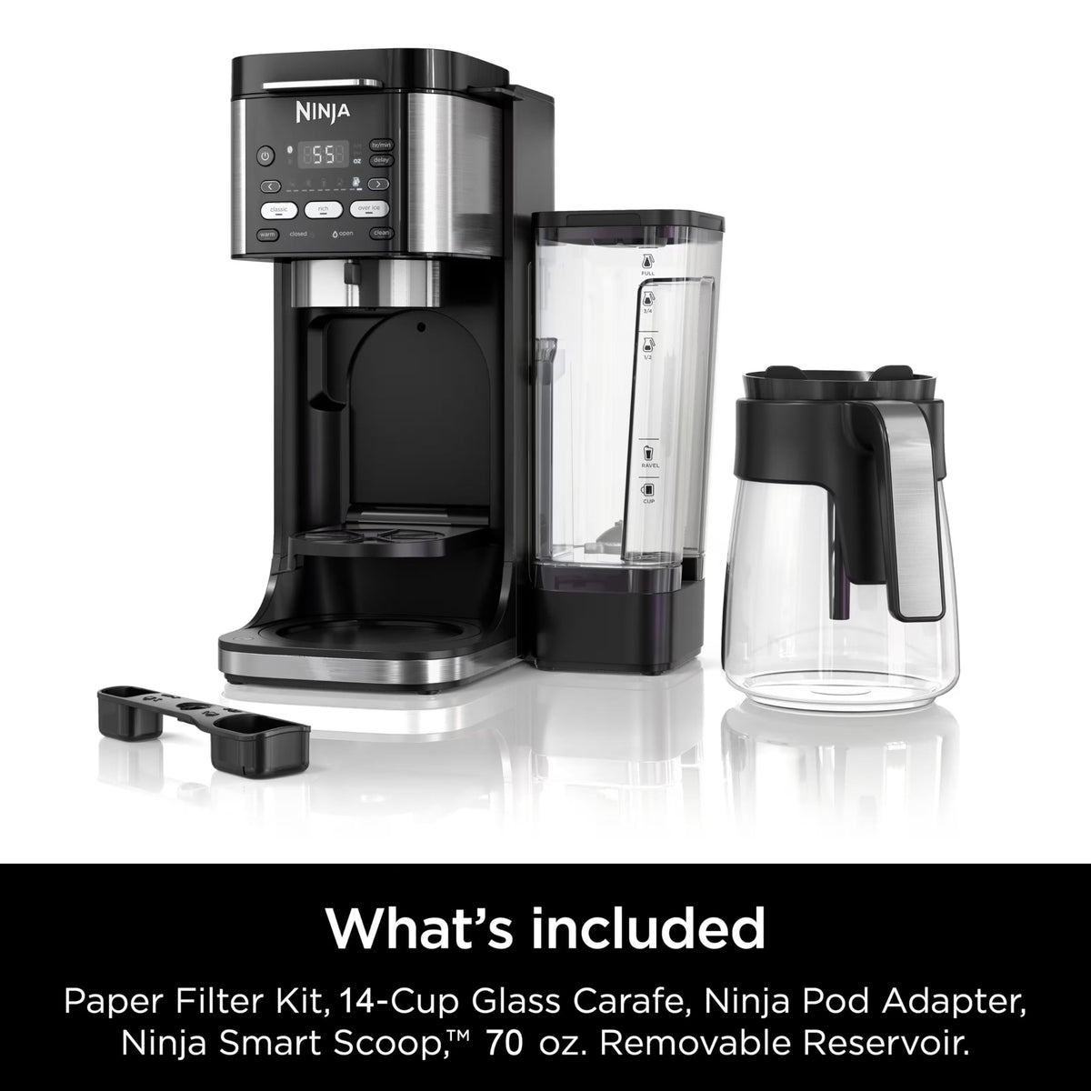 Ninja DualBrew Pro three-brew-styles include Classic, Rich, and Over Ice.