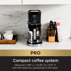 Ninja DualBrew Pro 12-cup glass carafe ready for serving