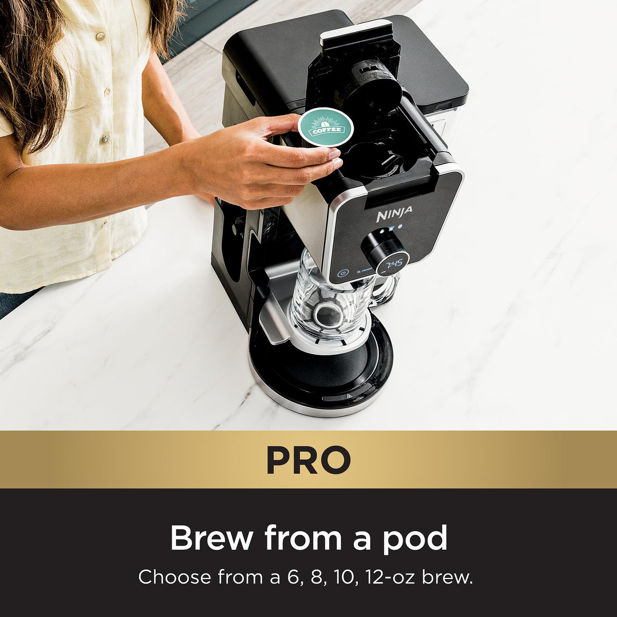 Ninja DualBrew Pro with grounds and pods brewing option for versatility