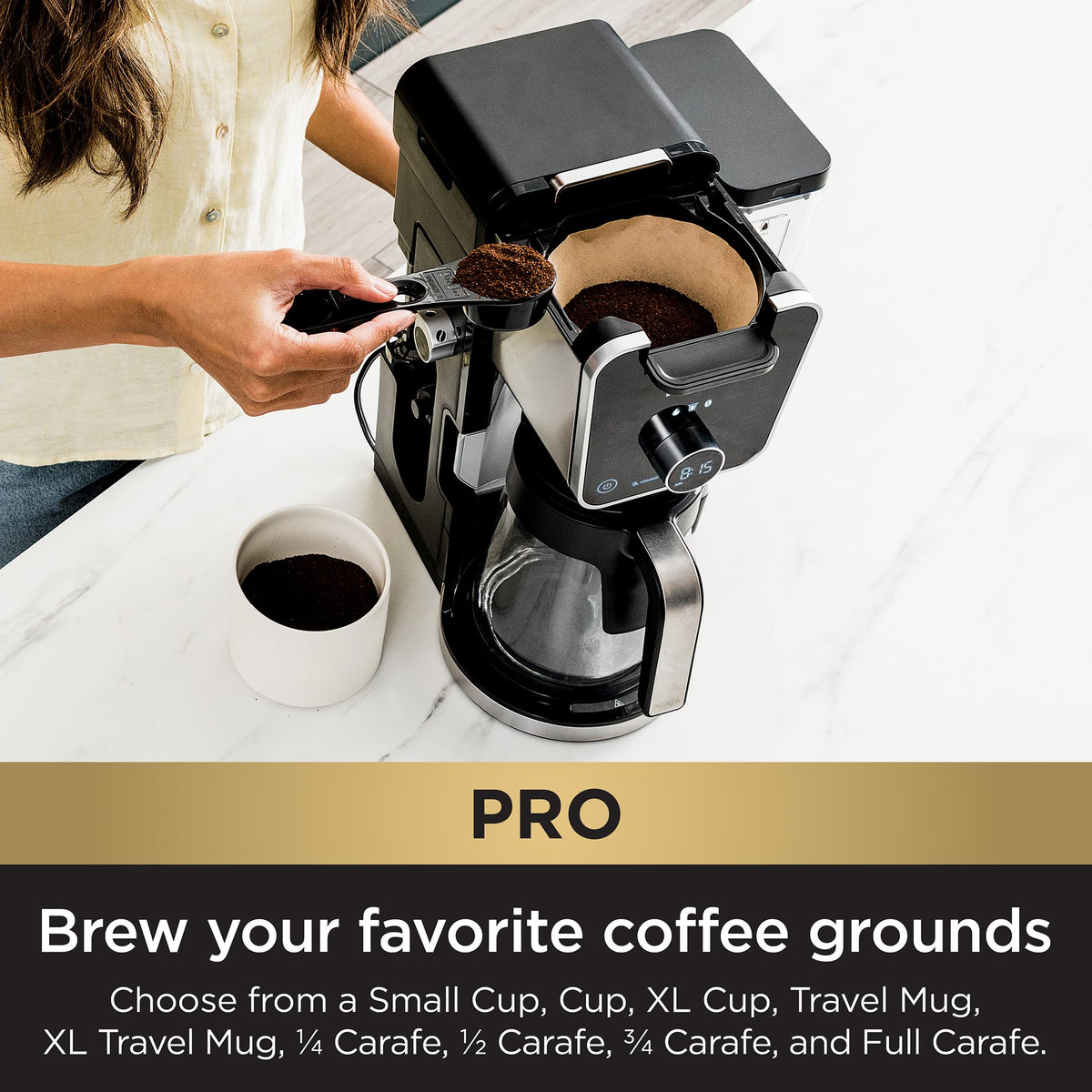 Ninja DualBrew Pro removable 60-oz water reservoir for easy refills