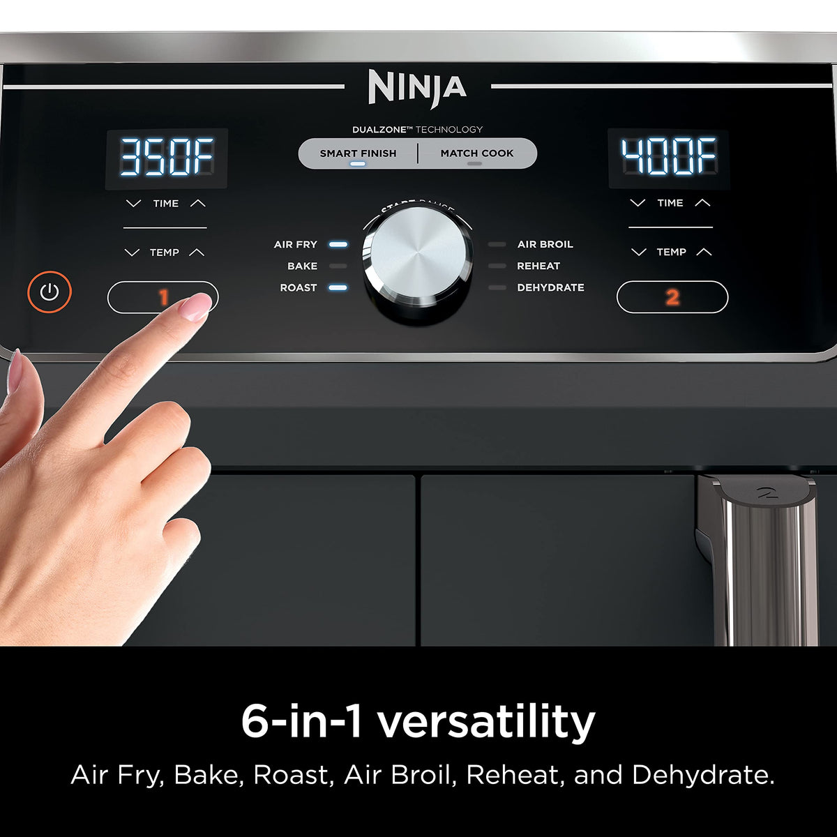 Ninja DZ401 dishwasher-safe crisper plates for easy cleanup