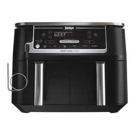 Ninja DZ550 dualzone air fryer with two baskets for simultaneous cooking